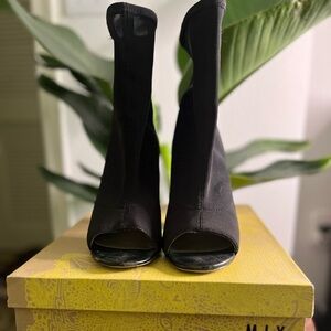 Mix No. 6 Black Peep Toe Bootie